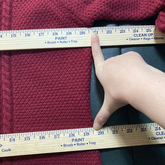 Kiel James Patrick Womens Red Sweater Dress Sz XL Cable Knit Pullover Wool Blend - Picture 13 of 16